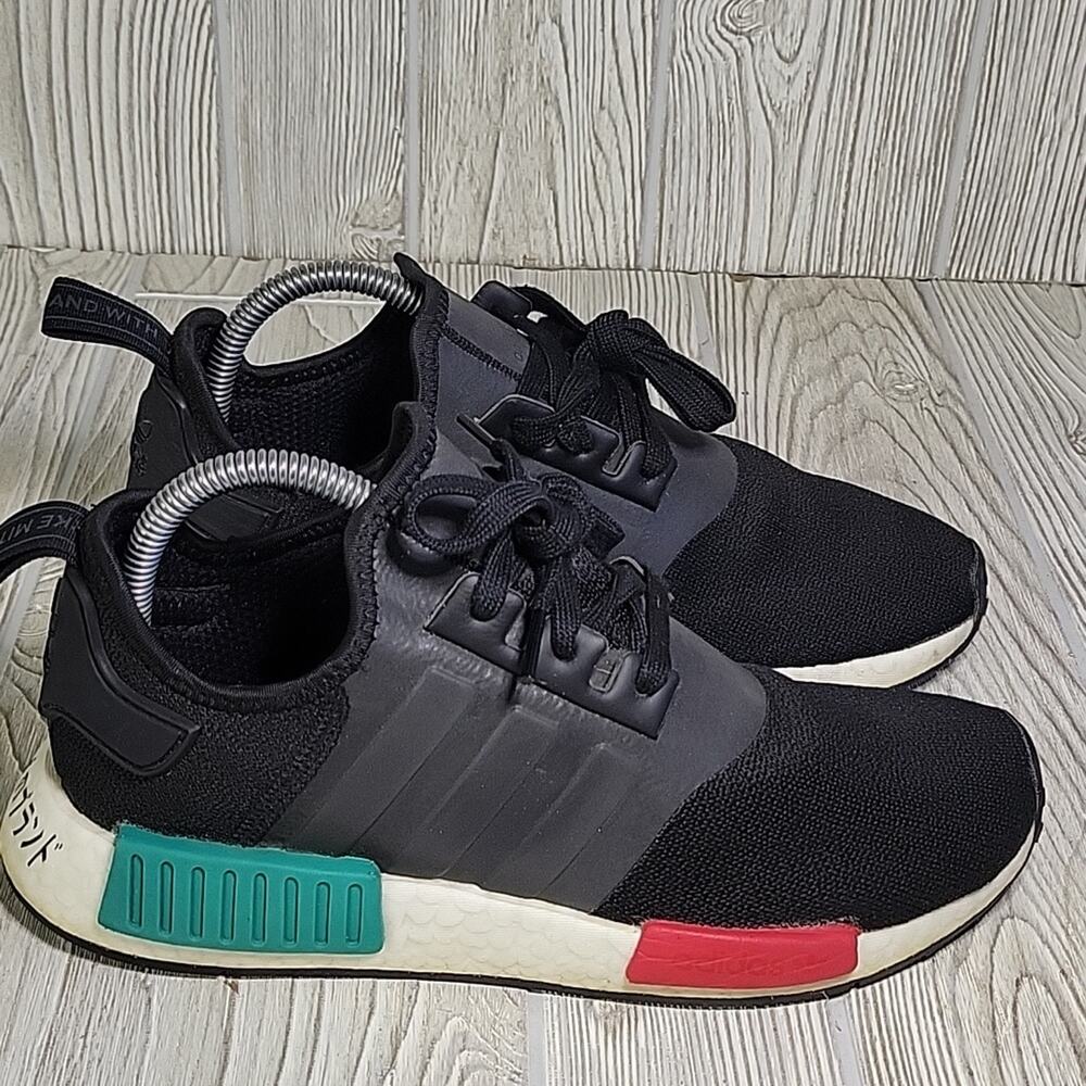 Adidas Boost NMD R1 Legend Japan Heel Black Athletic Sneakers Mens Size 7.5 - Picture 2 of 11
